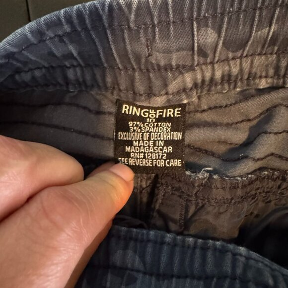 Ring of Fire Boys Blue Camo Moto Pants Joggers, Size 10 - Picture 3 of 6